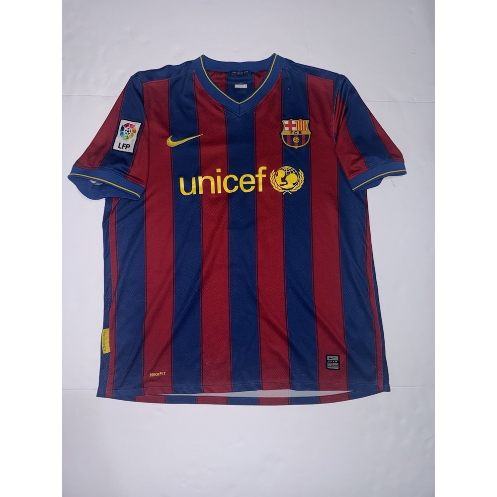 FC BARCELONA 2009-10 Zlatan Ibrahimovic Home Jersey Shirt L 343808-496 Barca